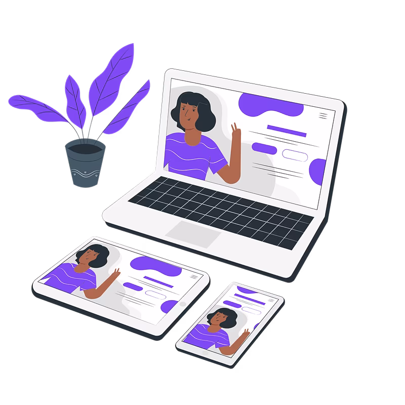 Ilustração representando uma pessoa conectada ao mundo digital através de sua história pessoal